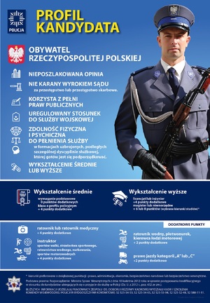 Ulotka informacyjna dla kandydatów do służby w Policji