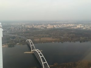 widok z samolotu na Toruń